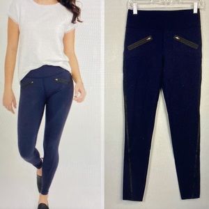 Spanx Everywhere Tech Tape Legging Pants Navy Size Large